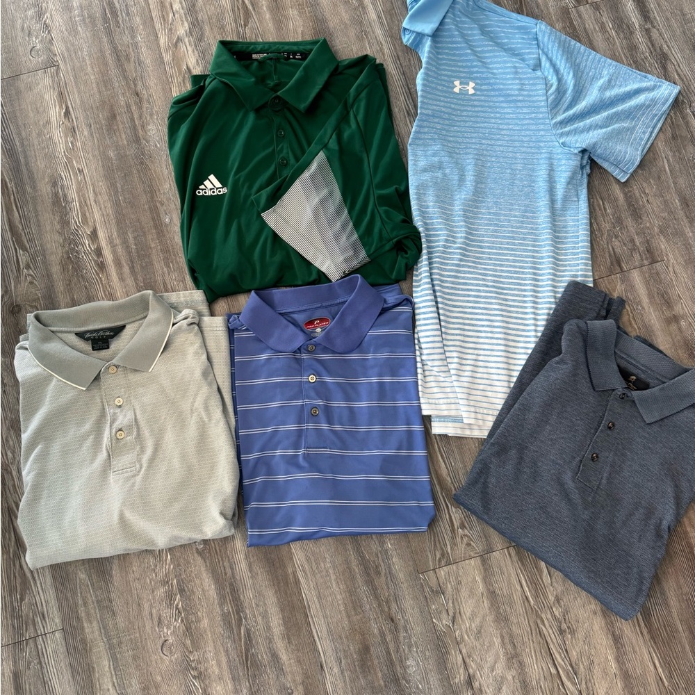 Adidas and Under Armour Polo Shirt Collection